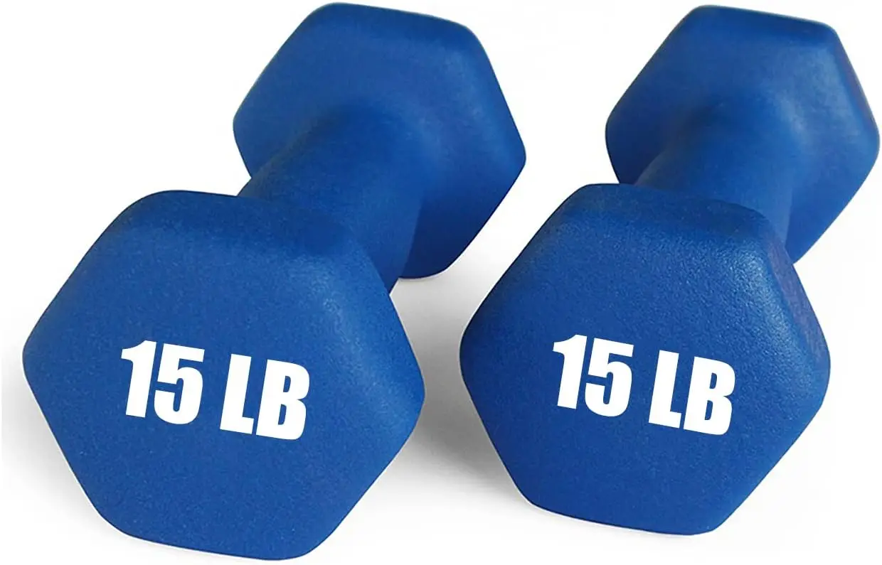 

Weights Dumbbells 10 Colors Options Compatible with Set of 2Dumbbells Set 1 15 LB Anti Slip Anti roll Shape