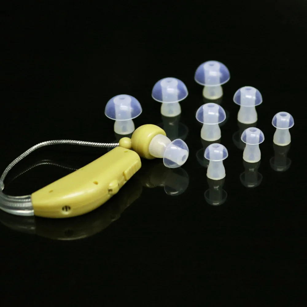 10-100Pcs Universal Soft Silicone Hearing Aid Ear Tip Ear Domes Earplugs Replacement Set for Hearing Aid Ear Care Accessories