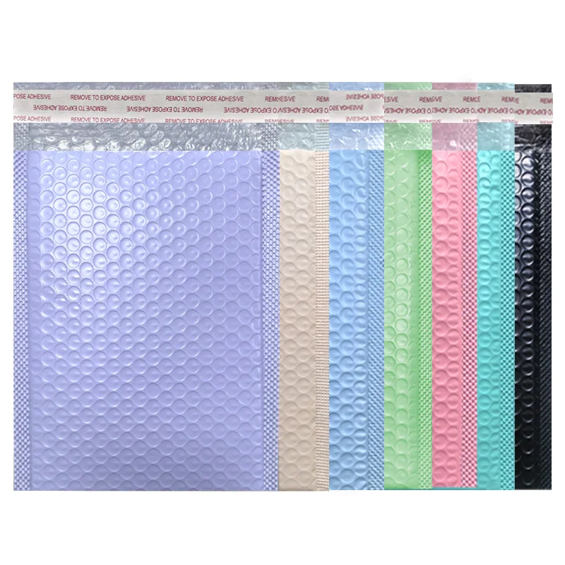 20Pcs Colorful Bubble Mailers Self Seal Padded Envelopes Waterproof Shock Resistant Shipping Bags 15x18 18x23 20x25cm