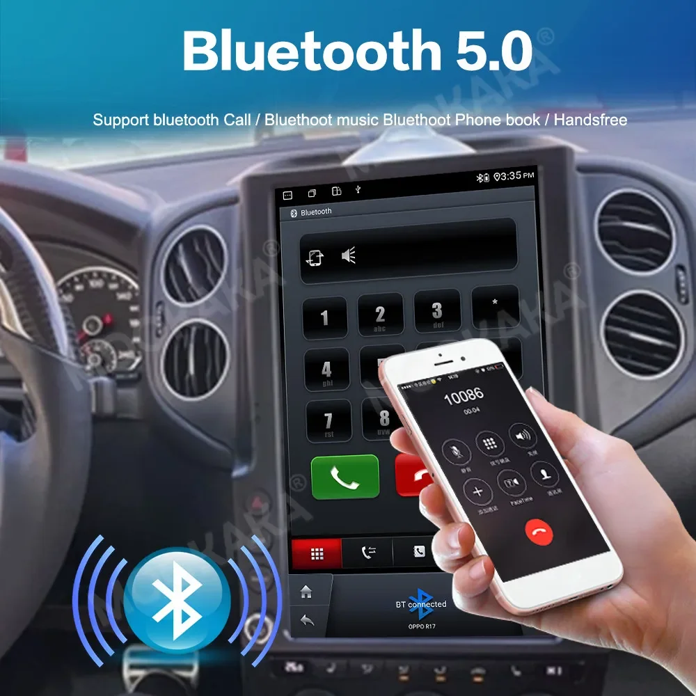 Android 13 Car Radio for Volkswagen VW Tiguan 2010-2019 Wireless CarPlay GPS Navigation Multimedia Stereo Head Unit