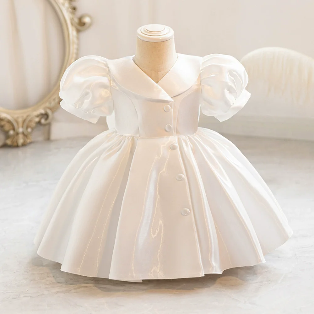 

Модное однотонное платье для маленьких девочек, кружевные платья с короткими рукавами для девочек на вечеринку и свадьбу, новое летнее праздничное платье для девочек 1-4 лет