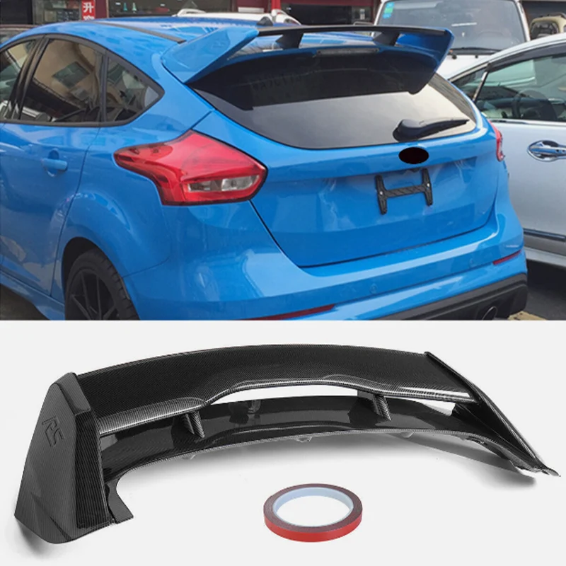 For 2013-18 Ford Focus hatchback Rear Trunk Lid Spoiler Wing RS style Car Tailgate Flap Trim Decklid Lip Body Accessories