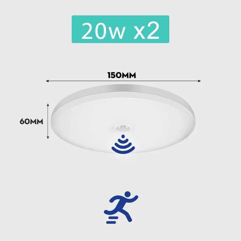 Bewegungsmelder-Deckenleuchten, LED-PIR-Deckenleuchte zum Aufhängen, für Heimbeleuchtung, Zimmer, Flure, Korridor, Treppe, Nachtlicht, Smart