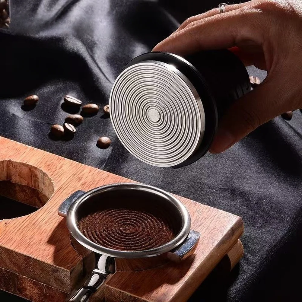 1pc 30lb Constant Force Coffee Tamper Spring Loaded Stainless Steel Flat Base Press Tool For Barista Making Accessories