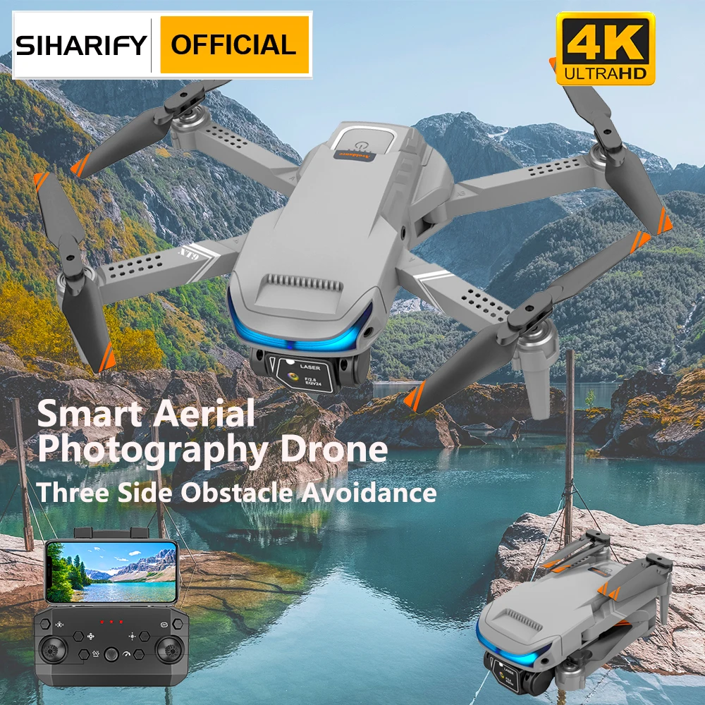 SIHARIFY Smart 3 Side Obstacle Avoidance RC Drone 4K WiFi Height Hold FPV Dual ESC Camera Optical Flow Positioning Quadcopter