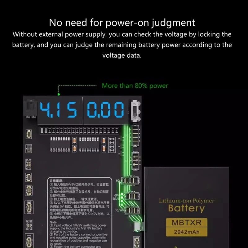 Placa carga activación batería para teléfono móvil, probador carga rápida inteligente, envío directo