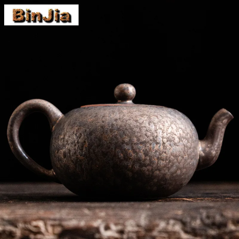 

250 мл сменная печь, позолоченный чайник с железной глазурью, японский чайник, горшок для заварки чая, чайник с ситечком, украшения для сервизов чая