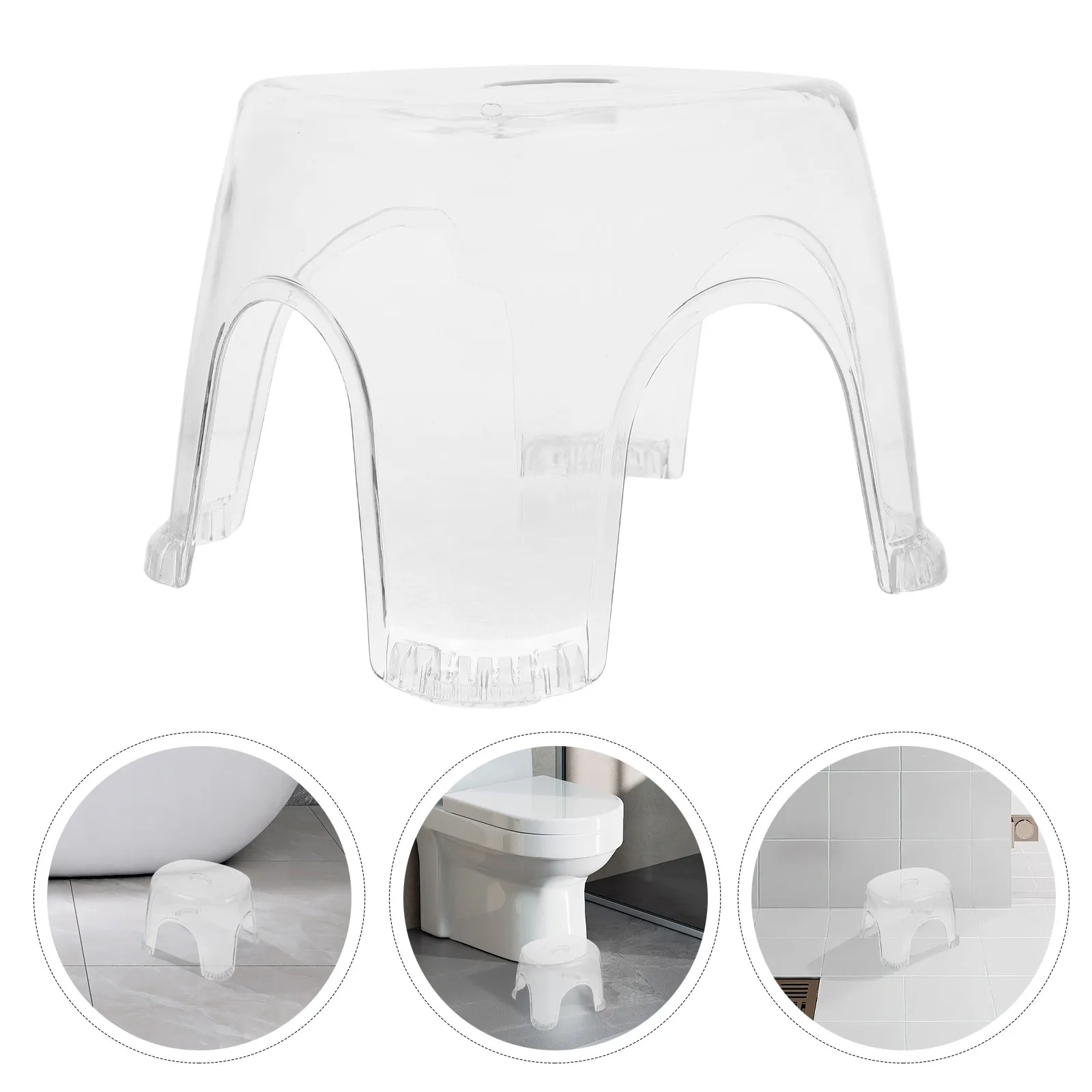 

Прозрачный нескользящий стул для душа, маленькая подставка для ног в ванную, безопасное и удобное сиденье для взрослых и детей