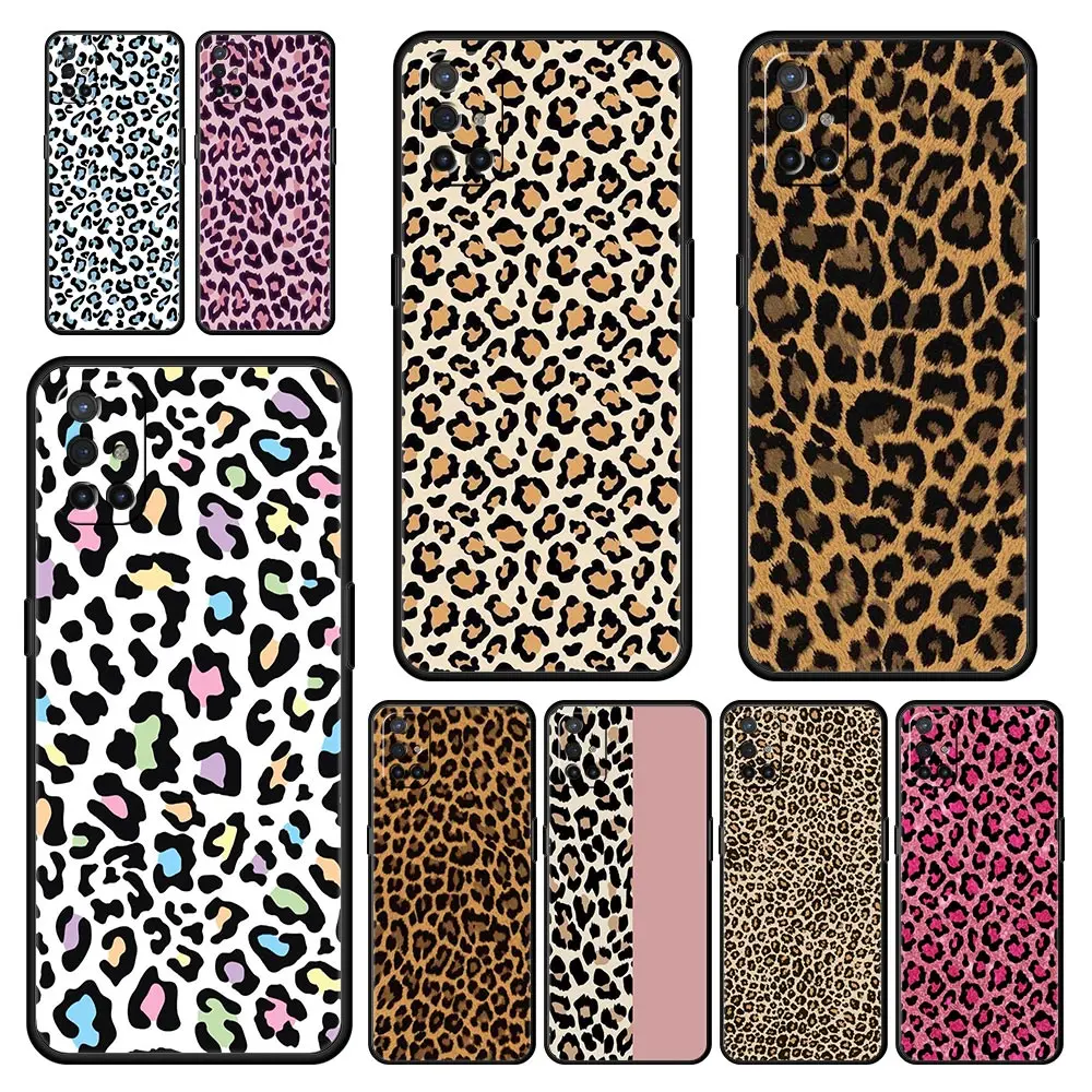 Phone Case For OnePlus 12 11 10 9 Pro 9T 12R 10R 9R 9RT 10T 8T 8 7 6T 7T Nord 2T CE 2 5G N200 N10 Cover Leopard Cheetah print