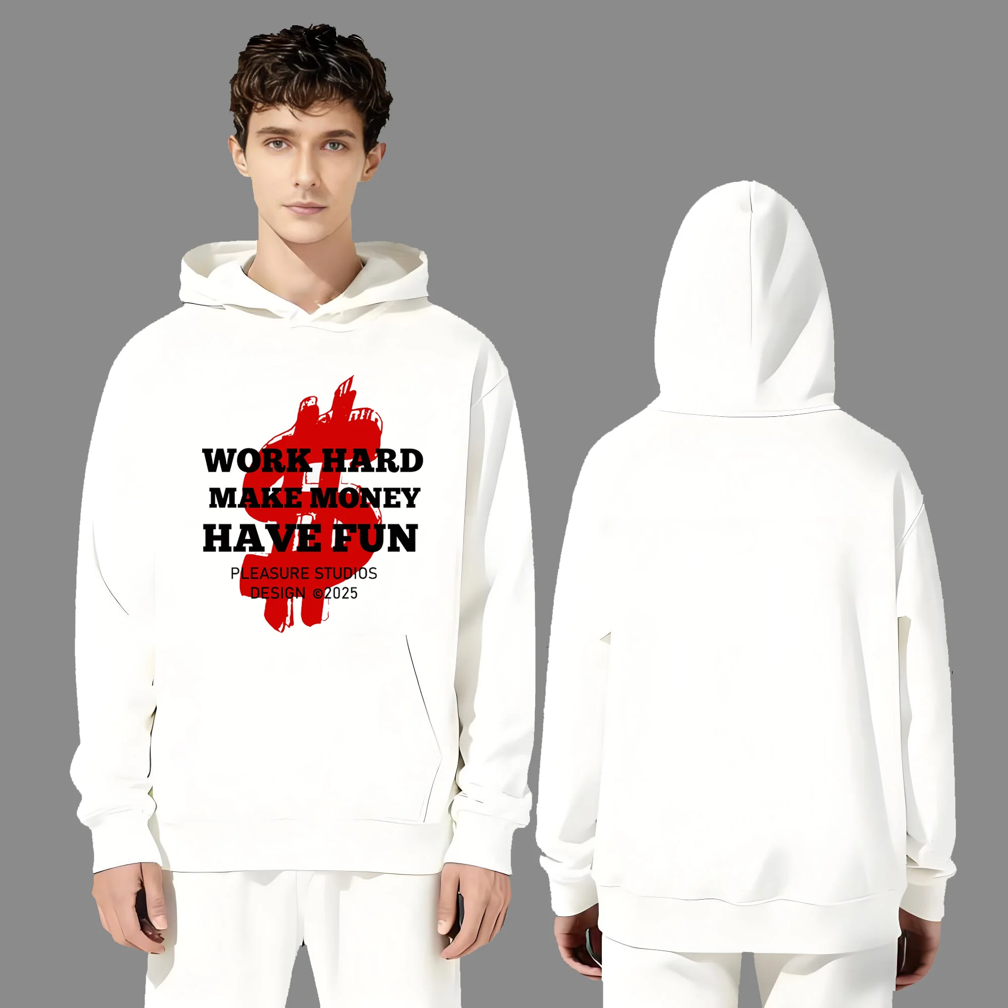 

The latest fashion and casual 330-gram heavyweight men's and women's hoodie from 2025 featuring trendy letter pattern prints