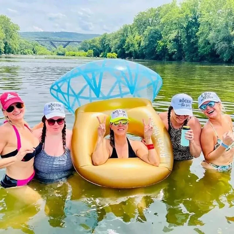 Rafting River Camping Hat Bachelorette party bridal shower wedding girls trip Bach weekend bride bridesmaid maid of honor gift