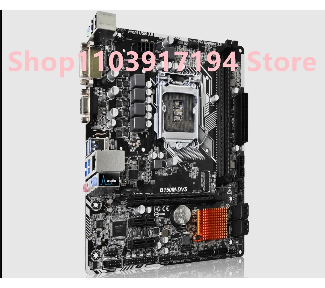 FOR Asrock B150M-DVS Motherboard LGA 1151 DDR4 32G SATA3 USB3.0 VGA DVI Micro-ATX Supports 7th/6th Gen Core i3-6100 cpu