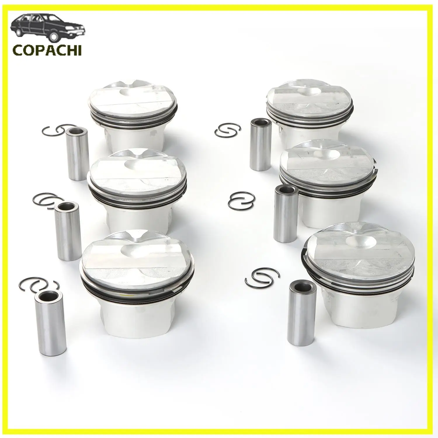 6 stücke N52B2 Motor Kolben & Ringe Set Φ82mm CR 11:1 11257612982 11257561848 Für BMW E60 E90 E92 323i 525i X1 X3 X4 N52B25 2,5