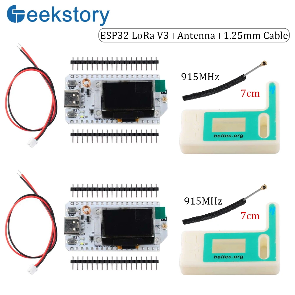 2 Sets ESP32 LoRa V3 Development Board 868MHz-915MHz SX1262 with 0.96 Inch OLED Display BT+WIFI for Arduino IOT Smart Home