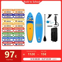 FunWater Stand Up Paddle Board Inflatable Paddling Board Surfboard Surf Sup Board 335*83*15CM  Non-Slip Water Sport Paddle Board