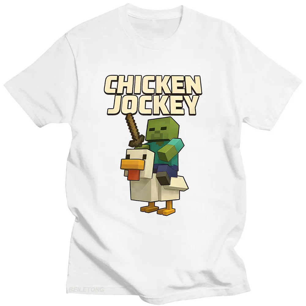 Camisetas Vintage con diseño de pollo Jockey, camiseta de pollo Jockey en un amante del pollo, camisetas suaves de algodón de alta calidad, camisetas Y2K para hombres y mujeres