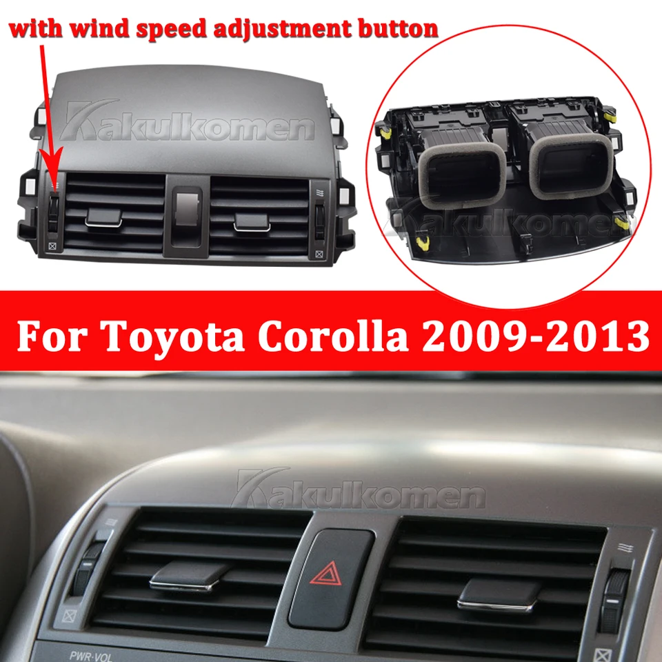 エアコン吹き出し口（2007～2013年式 カローラ アルティス E15 エアア 車のエアコン排気口パネル,トヨタカローラ,アルティスe15,2007, 2008