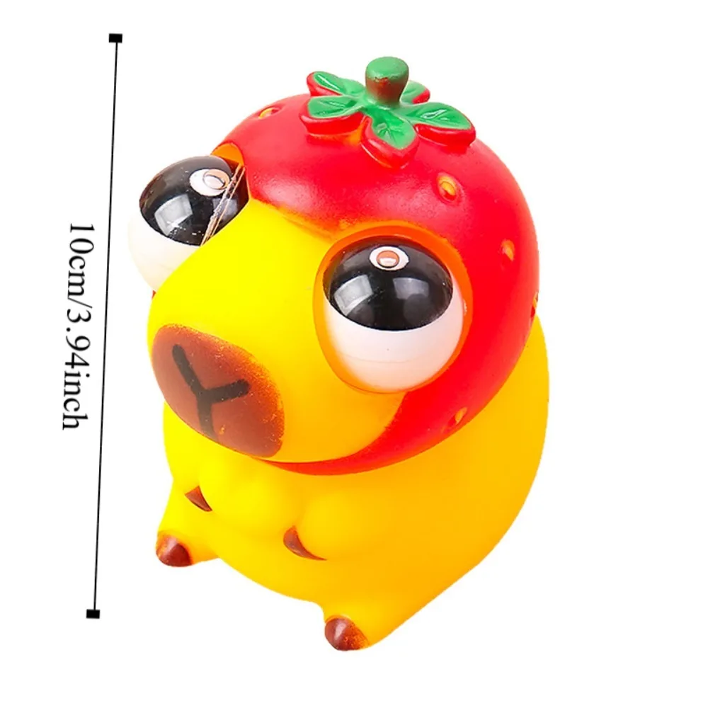 Cartoon Burst Eye Capybara Toy Funny Soft Capybara Big Eyeball Pinch Doll Novelty Creative Capybara Squeeze Ball Toys