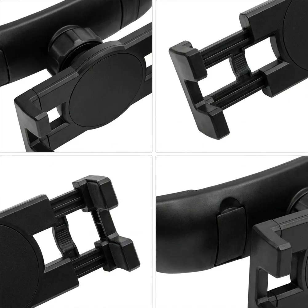 For Long Distance Travel Car Rear Seat Hanger Car Accessory Black ABS Material Construction Secure Tablet Grip