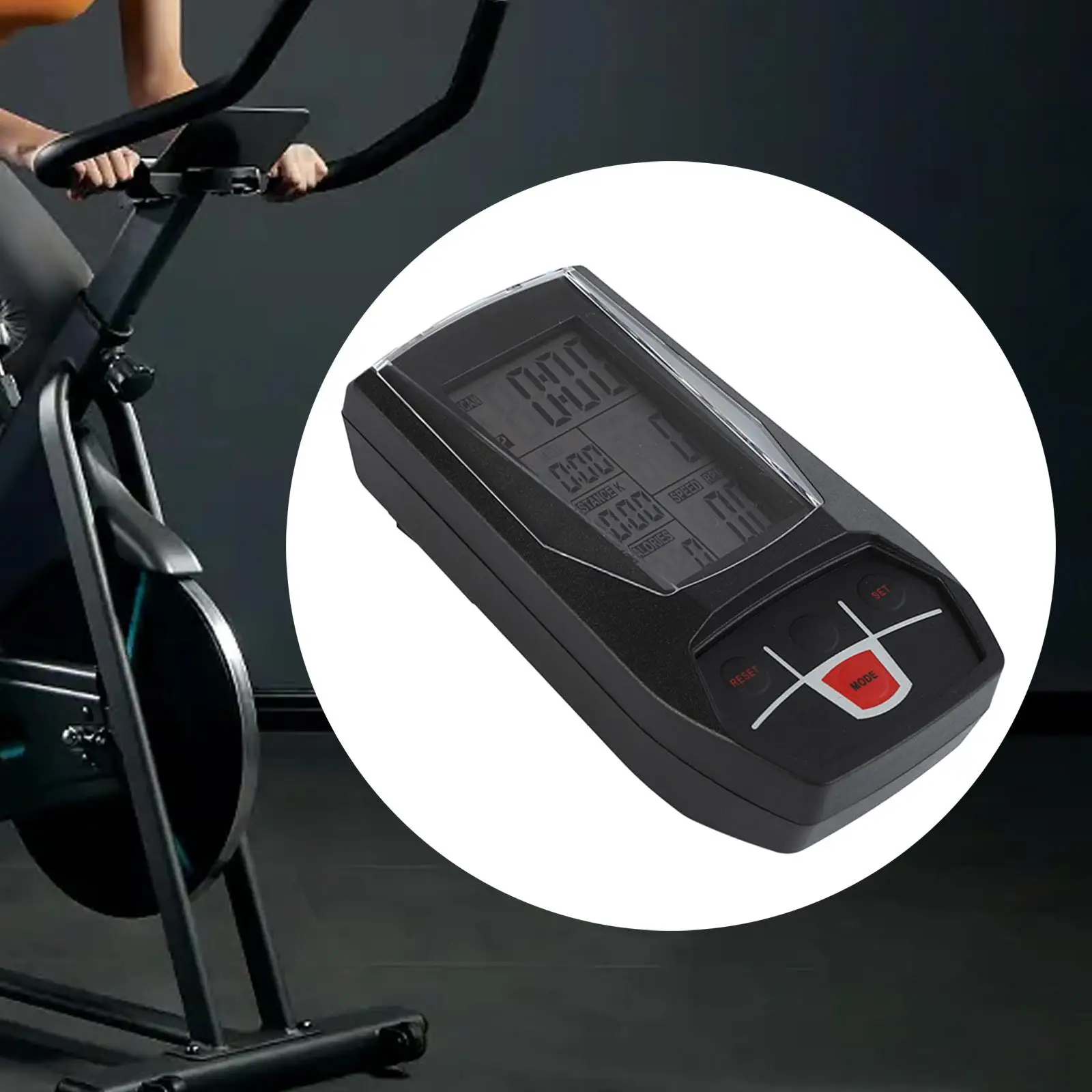 Digital Meter Exercise Bike Speedometer LCD Monitor Accessory for Indoor Cycling Fan Bikes and Workout Gear