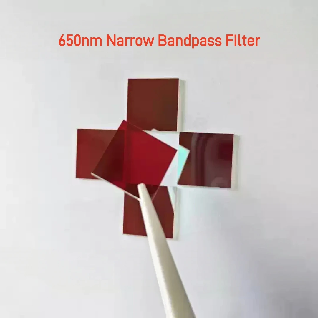 650nm Narrow Bandpass Filter Block UV Blue Green IR Stray Light Anti Ambient Light Interference for Optical Imaging Devices