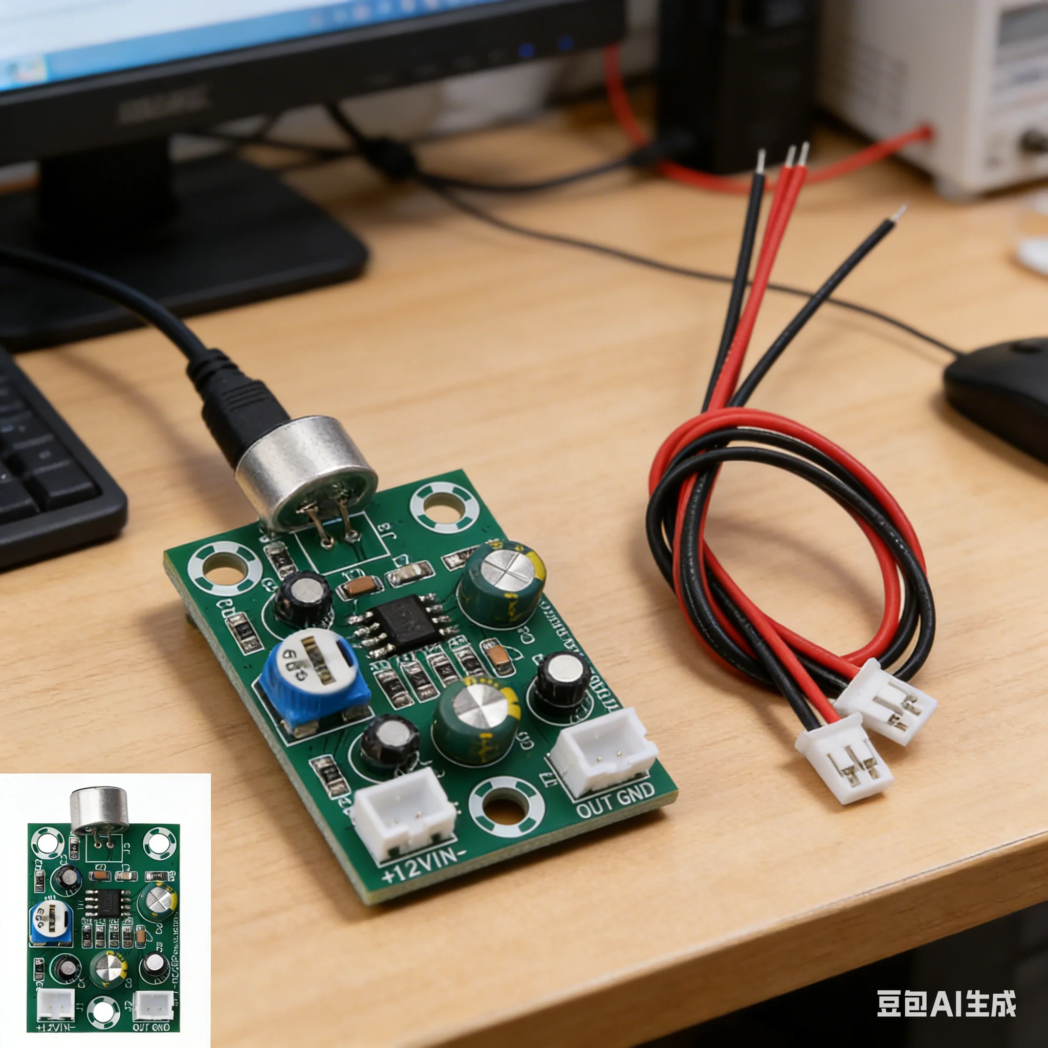 DC 9-15V High-fidelity Micro-sound Pickup Module High-sensitivity Noise Reduction Sound Collector Microphone Amplifier Board