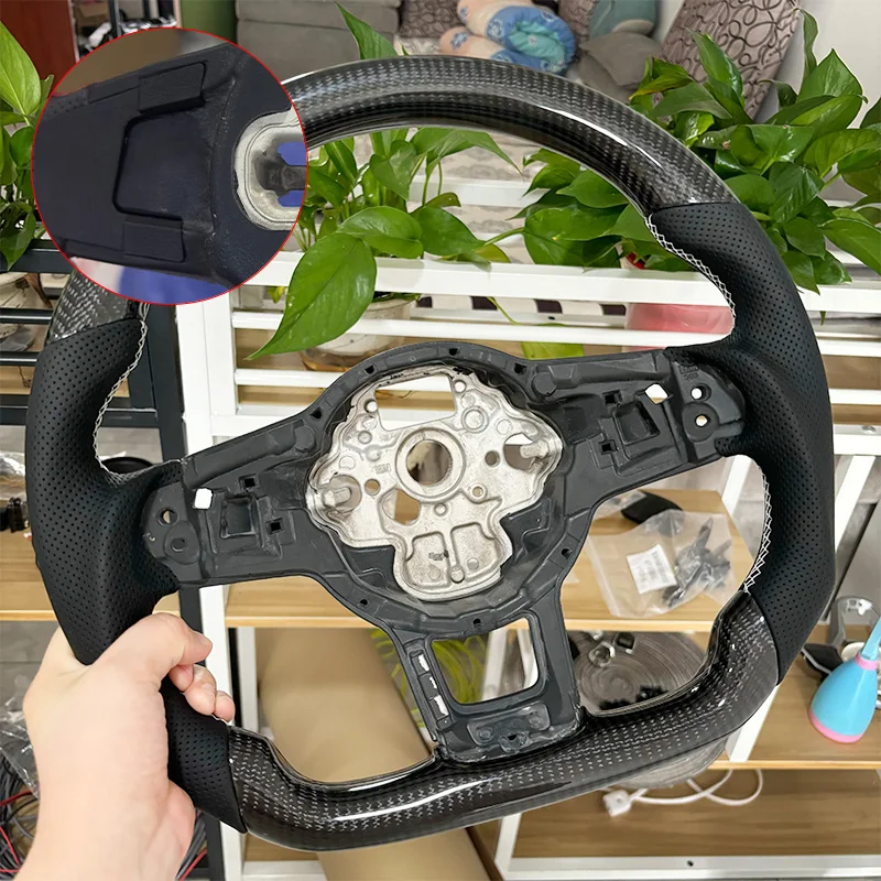 Koolstofvezel Stuurwiel Leer Voor Volkswagen Golf 7 7.5 GTI GTD GTE R 2013-2020 Polo GTI Tiguan passat DSG