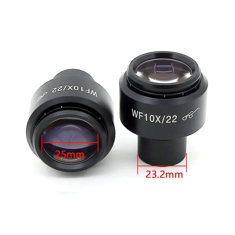 

1 PC W10X 22mm Adjustable Biological Microscope Eyepiece Wide Angle High Eye Point Interface 23.2mm