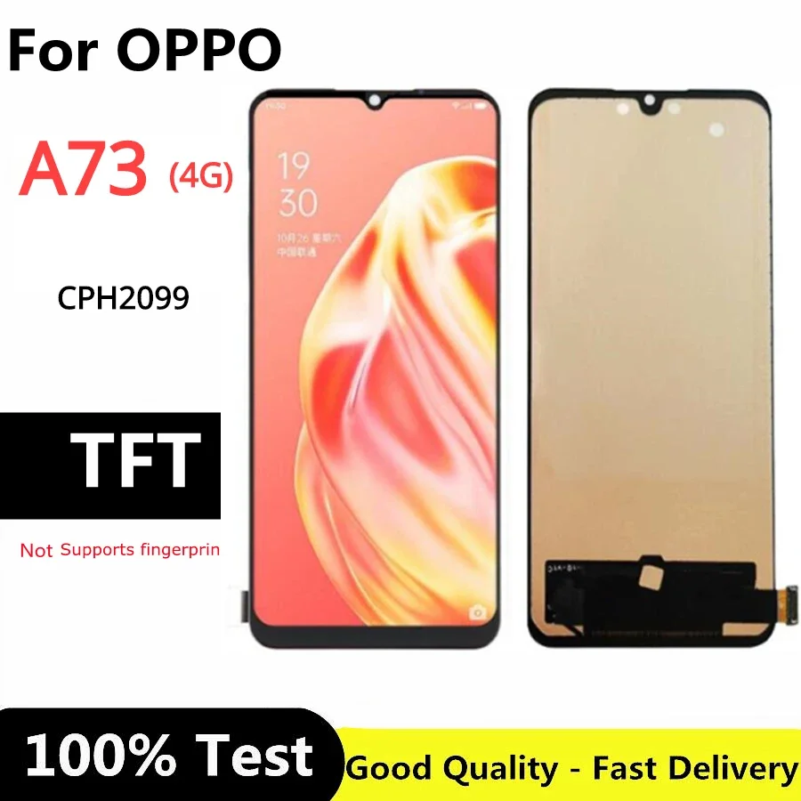 ЖК-дисплей 6,44 дюйма для OPPO A73, запасной экран для телефона CPH2099 A73 4G 2020, ЖК-дисплей