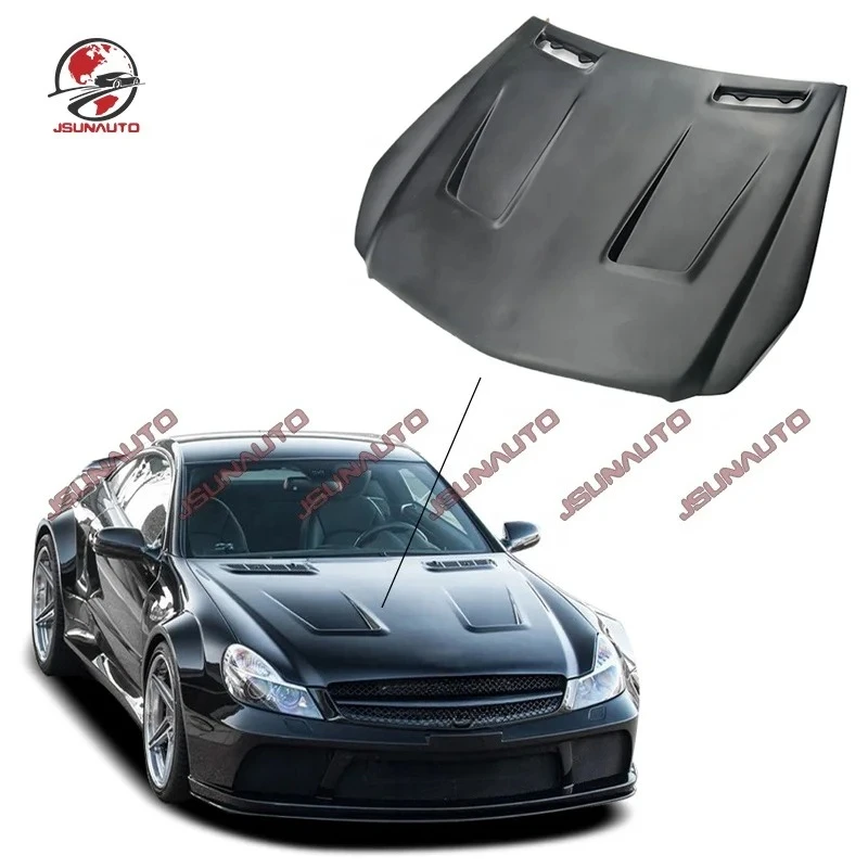 

For -Benz SL500 SL63 Carbon Fiber Black-Series Style Engine Cover Bonnet for R230 SL Class Hood Bonnet