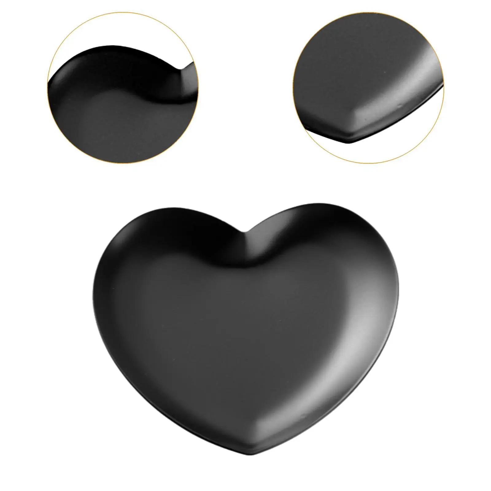 3 Pezzi Piatto a Forma di Cuore Vassoio Decorativo Vassoio Piatto in Metallo per Orecchini Forcine Cosmetici Collana di Gioielli Piccoli Oggetti