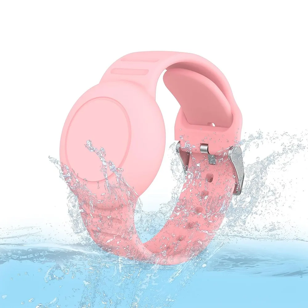 Soft Wristband Children Watch Band Silicone Lightweight Child GPS Bracelet Waterproof GPS Tracker Protector for Apple Air Tag