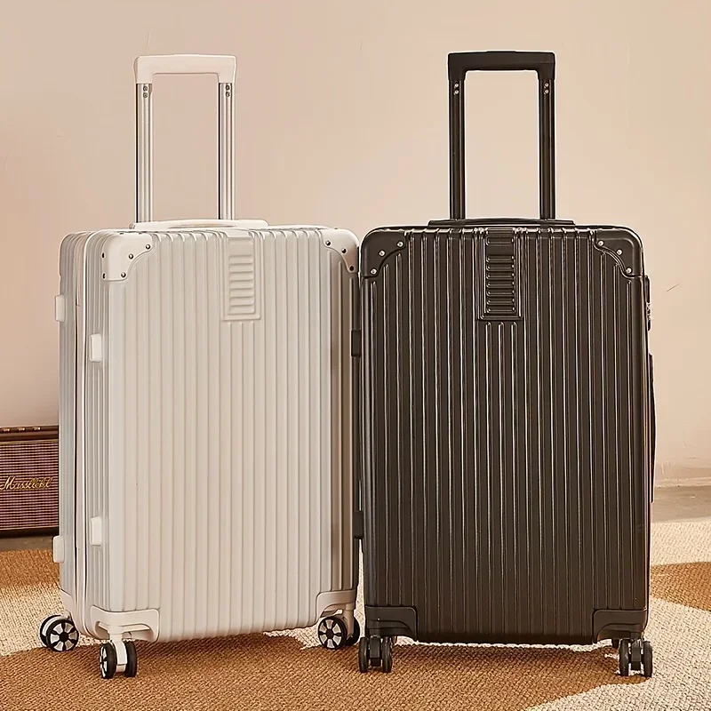 100% Aluminum-Magnesium Luggage: 20-28 Inch Trolley Cases - Carry-On with Cup Holder, Durable Travel Bags Luggage Set  Suitcase