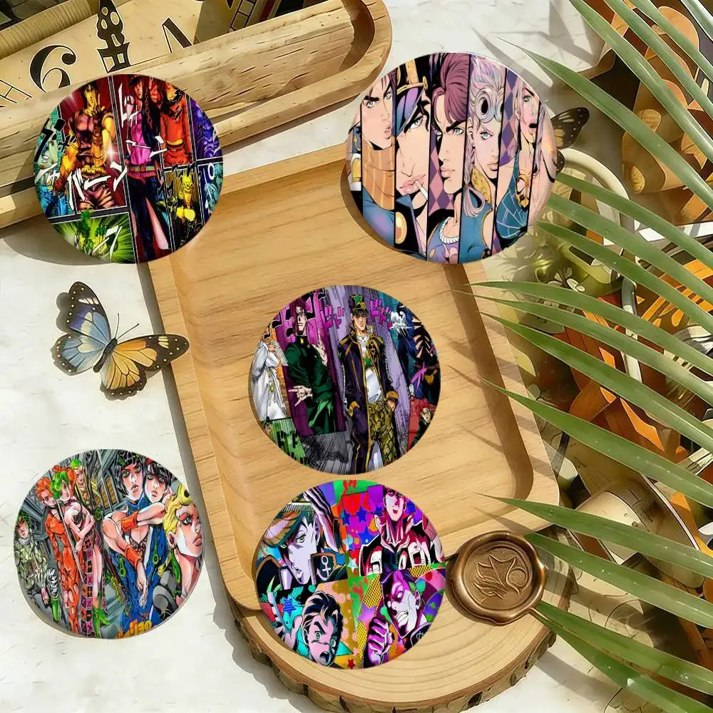 Classic Japanese Comics JOJO Badges 25 32 44 58 75 Mm Round Cosplay Pin Bag Decor Fans Collect Friends Gifts Brooch Souvenir
