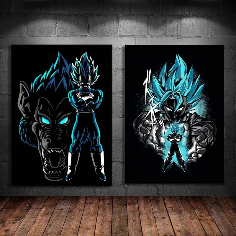 Dragon Ball Goku ผ้าใบ Wall Art Cuadros ที่ดีที่สุดของขวัญตกแต่งหน้าแรกภาพวาดคริสต์มาสของขวัญการ์ตูนคลาสสิกภาพแขวน