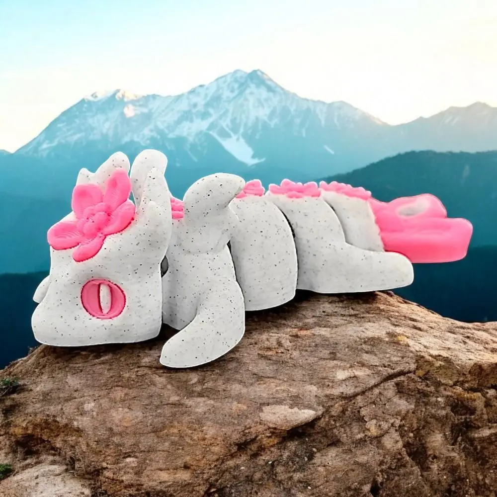 

Movable Joints 3D Printed Dragon Realistic Cartoon 3D Rotatable Articulated Dragon Handicraft Figurine