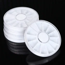 6Pcs Nail Art Storage Box Set 12 Compartments Portable Organizer for Rhinestones Beads Empty Wheel Containers for Beauty Tools