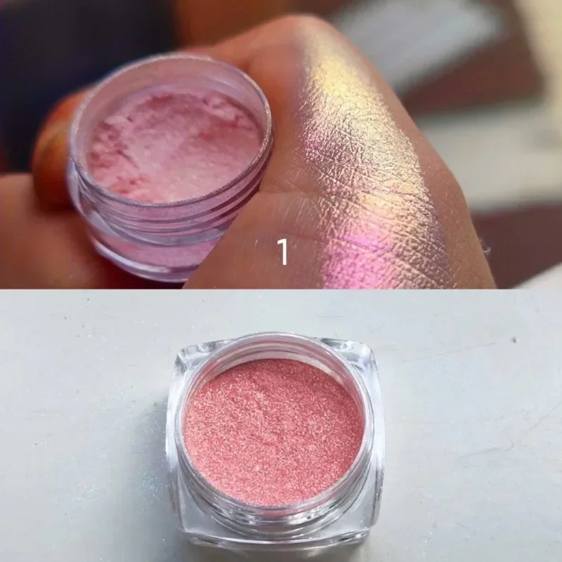 1PC ファインシマー、塗りやすい、真珠光沢のある、防水、長持ちするアイシャドウパウダー、理想的なホリデーギフトシリーズ