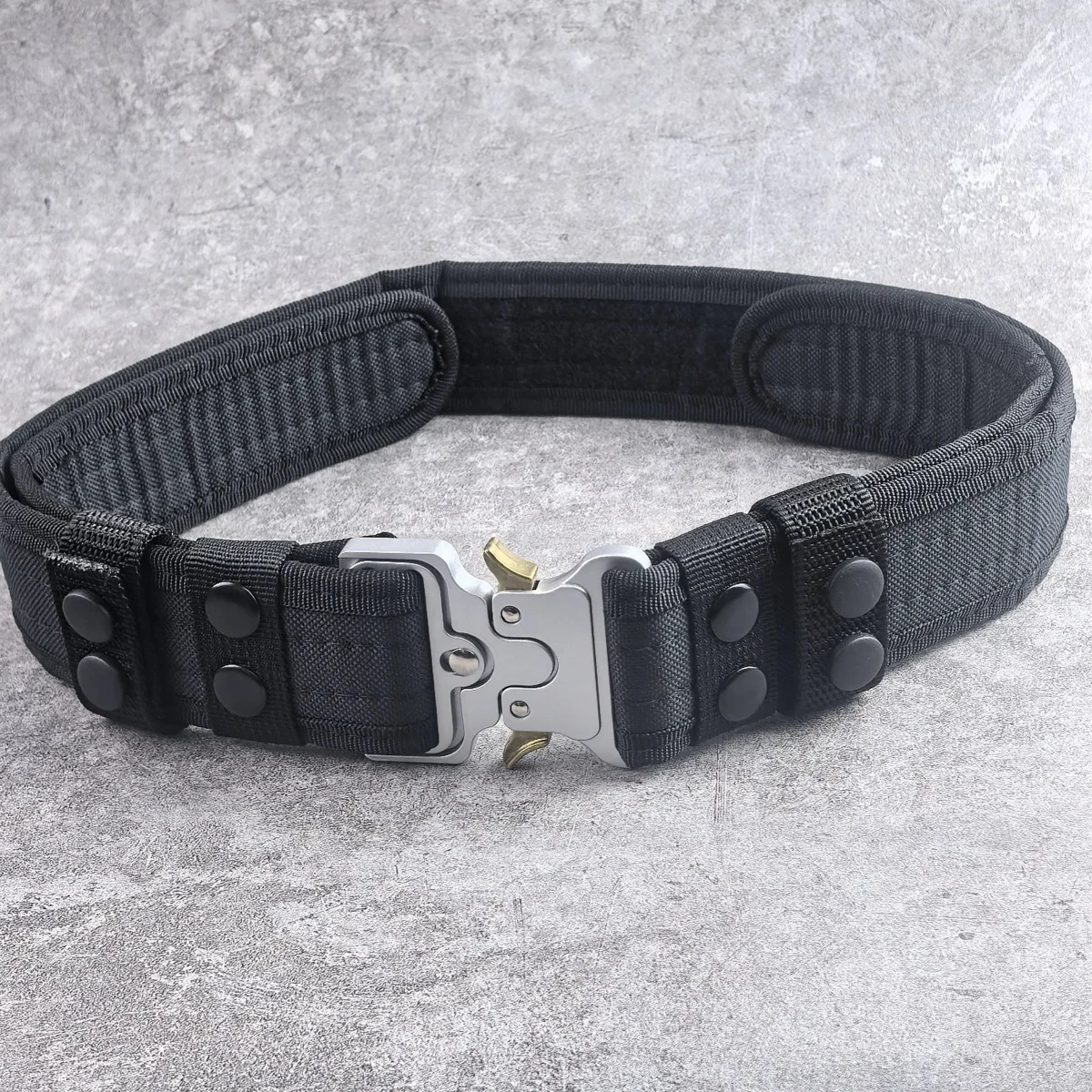 Ceinture tactique en métal Velcro, alpinisme en plein air, Camping, ceinture d'entraînement militair
