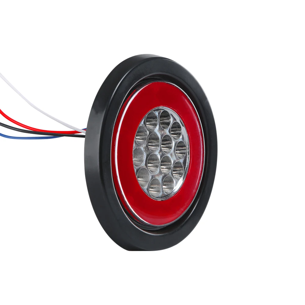 High Brightness 32LED Tail Light Round Indicator Light 12-24V Fog Lamp Brake Light for Truck Car RV Trailer