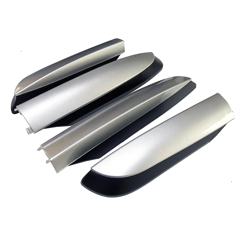 4Pcs Roof Rack Rail Cover End for Toyota RAV4 2013-2018 Roof Rack Rails End Cap Protection Exterior Cover Shell Silver Tone