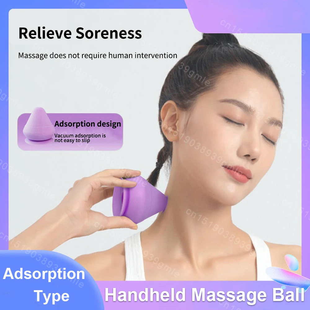 Wandgemonteerde Fascia Massage Ball Tool Zuignap Muur Natuurlijke Siliconen Massage Lichaam Ontspanning Massageapparaat Pijn Verlichten