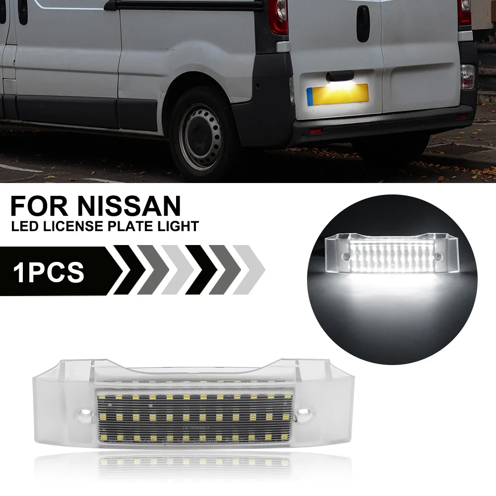 

For Nissan NV300 Primastar Vauxhall Opel Vivaro A B Fiat Talento Renault Trafic II III White LED License Number Plate Light Lamp