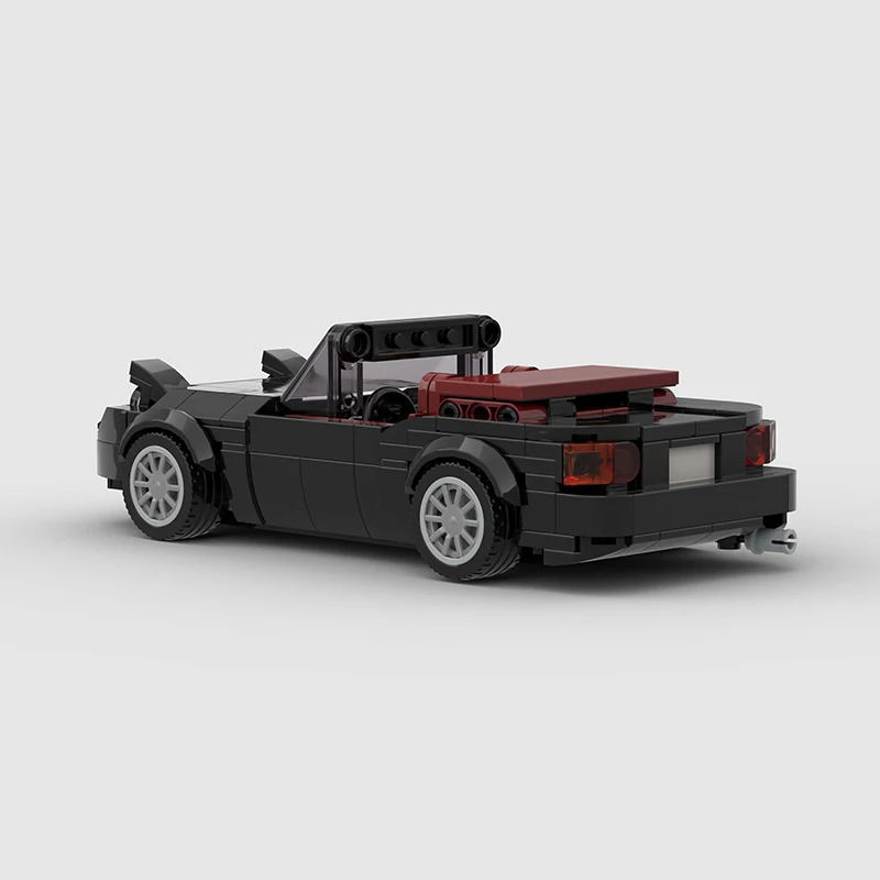 MOC كابريو سيارات مفتوحة مدينة الرياضة المتسابقين Runabout اللبنات الطوب سيارة خارقة ألعاب أطفال هدية كابريوليه