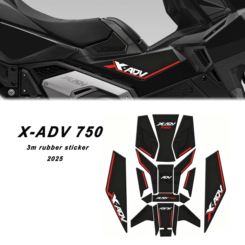 

Наклейки на боковые части топливного бака для мотоцикла X-ADV750 XADV750 2025, нескользящие, водонепроницаемые, резиновые накладки
