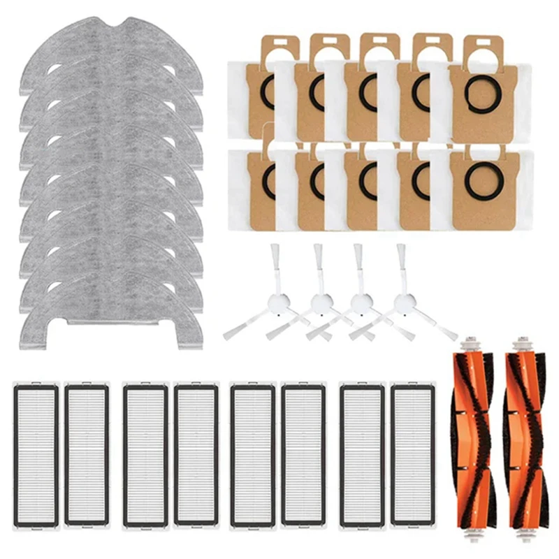 

ABBK-For Xiaomi Mi Robot Vacuum X10 / Dreame D10plus Main Side Brush Hepa Filter Mop Cloth Robot Vacuum Cleaner Parts