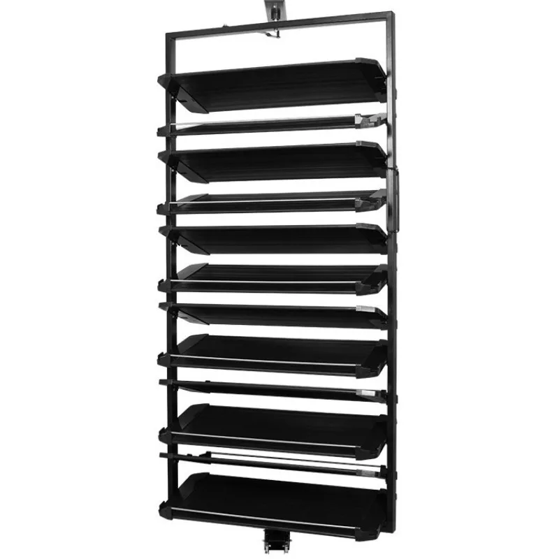 Cloakroom 360-degree rotating shoe rack, telescopic rotation, space-saving multi-layer shoe cabinet