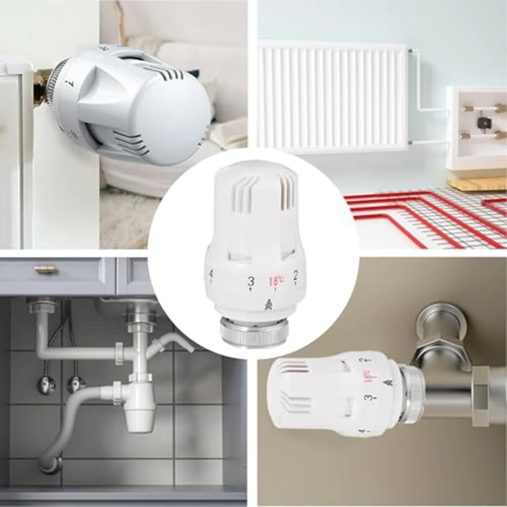 2pcs หม้อน้ํา Thermostatic วาล์ว Thermostatic หัวหม้อน้ําความร้อนหัว Controller หม้อน้ํา M 30X1.5 หม้อน้ําเทอร์โมหัว