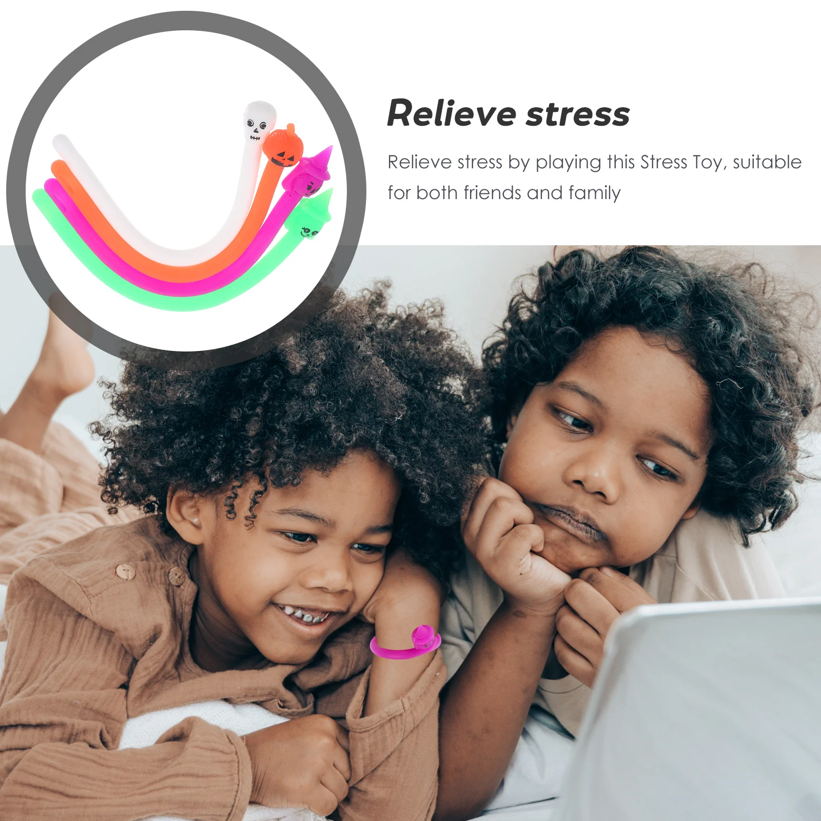 20 piezas pulsera de cuerda elástica juguetes fideos elásticos Ramen sensorial alivio del estrés Fidget Pull juguete Oficina decoración del hogar amigos familia