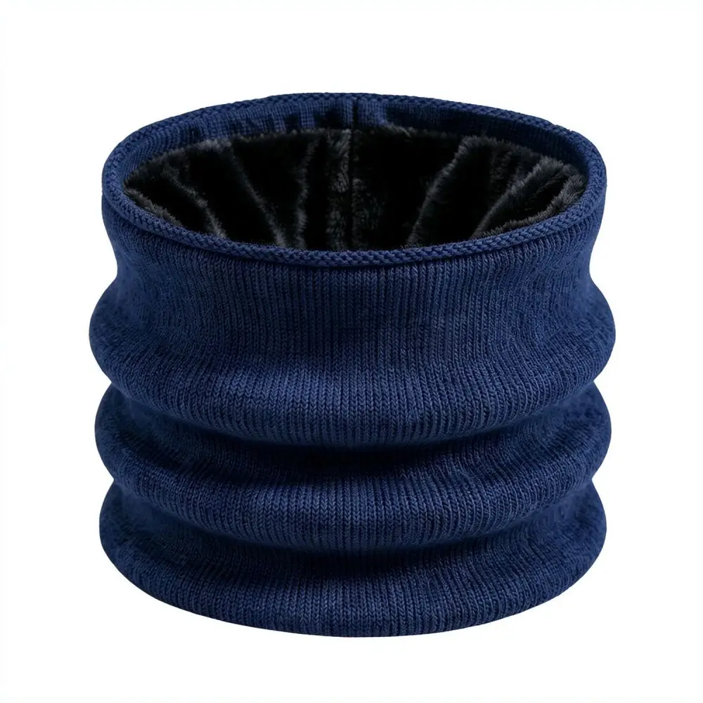 Winter Knitted Cowl For Nangaer Unisex Warm Neck Warmer Double Layer Thick Soft Woolen Scarf Outdoor Cold Weather Gear